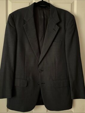 Burberrys Grey Fine Glen Plaid Blazer